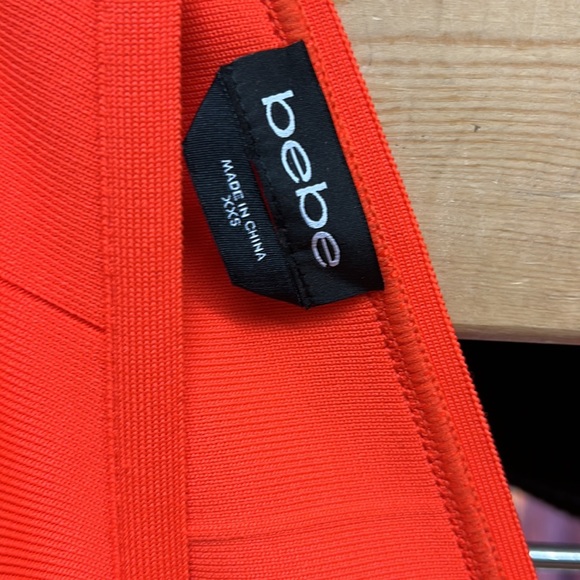 NWT,Bebe Classic Bandage V-Neck Midi Dress,cherry - Picture 15 of 17